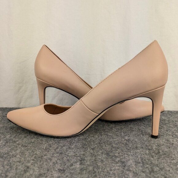 Calvin Klein Kristy Nude Heels | Size 8.5 | Pointed Toe Pumps | 3.25" Heel - Picture 4 of 10